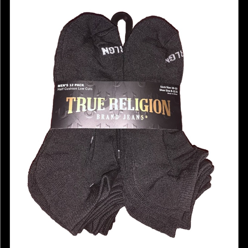 NWT True Religion Low Cut Quarter Ankle Socks 12Pack Men’s 8-12.5